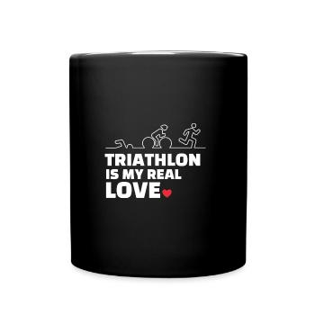 Ich Liebe Triathlon - Tasse einfarbig - Schwarz - Vorne