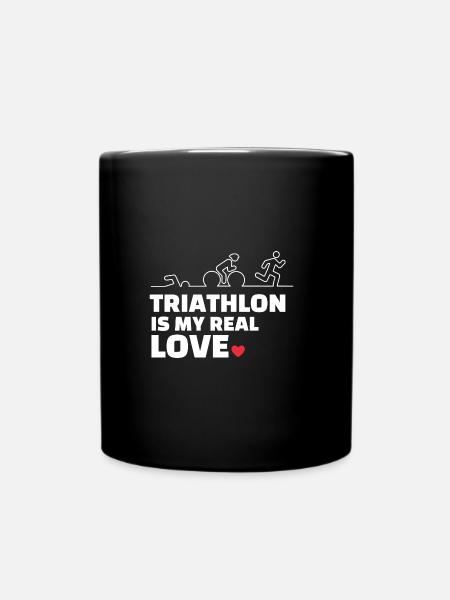 Ich Liebe Triathlon - Tasse einfarbig - Schwarz