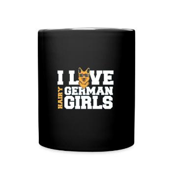 Funny German Shepherd Owner Quote I Love Hairy - Full Colour Mug - black - Front