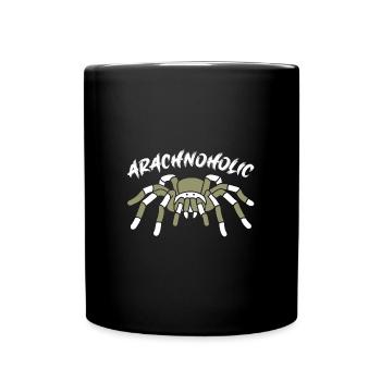 Arachnoholic Spiderfan J’adore les araignées - Mug uni - noir - Devant