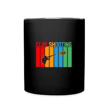 Tontaubenschießen Retro-Design Tontaubenschießen G - Tasse einfarbig - Schwarz - Vorne