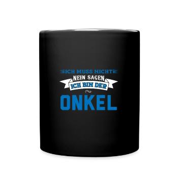 Onkel Familie Onkels Geschenk - Tasse einfarbig - Schwarz - Vorne