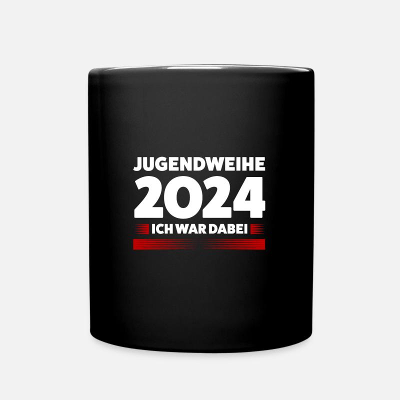 Jugendweihe 2024 Jugend Jugendfeier 2024 Geschenk - Tasse einfarbig - Schwarz