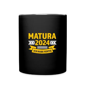 Matura 2024 Matura bestanden Schulabschluss Gesche - Tasse einfarbig - Schwarz - Vorne