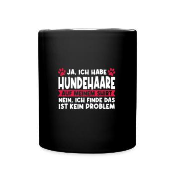 Hund Hunde Haustiere Geschenk - Tasse einfarbig - Schwarz - Vorne