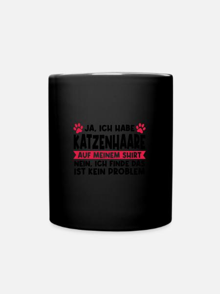 Katzen Katze Haustiere Geschenk - Tasse einfarbig - Schwarz