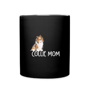 Collie Maman I Collie Rough I Collie à poil long - Mug uni - noir - Devant