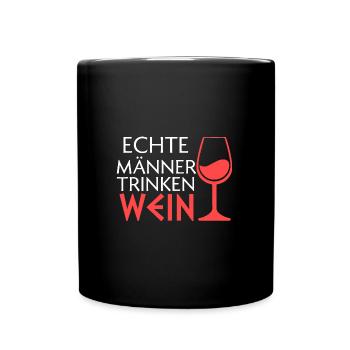 Wein Alkohol Weinkenner Geschenk - Tasse einfarbig - Schwarz - Vorne