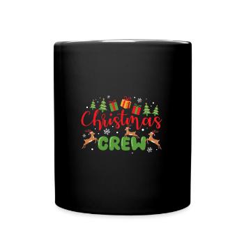 Christmas Time Christmas Christmas Crew - Full Colour Mug - black - Front