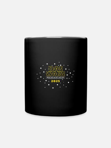 DAS WARS - Cooles Abi '25 Motto Shirt, Abitur 2025 - Full Colour Mug - black