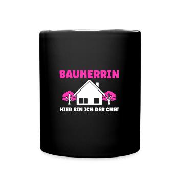 Bauherr Traumhaus Bauherrin Geschenk - Tasse einfarbig - Schwarz - Vorne