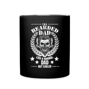 Dad Beard Beard Skull Best Daddy Cooler - Full Colour Mug - black - Front