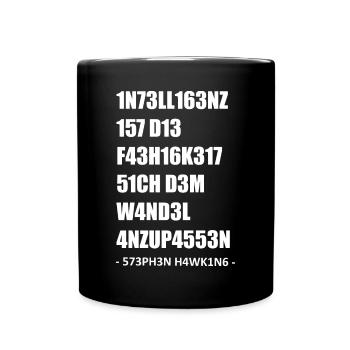 Intelligence 1337 LEET [white] - Full Colour Mug - black - Front