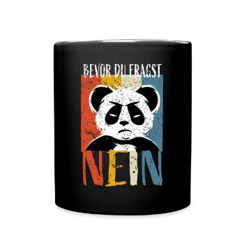 Before You Ask No – Saying Evil Panda Gift - Full Colour Mug - black - Front