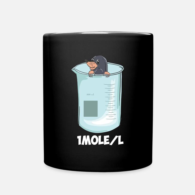 1 Mole / Liter Chemie Labor Chemiker Nerd Geek mol - Tasse einfarbig - Schwarz