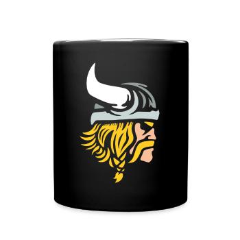 Wikinger Krieger - Tasse einfarbig - Schwarz - Vorne