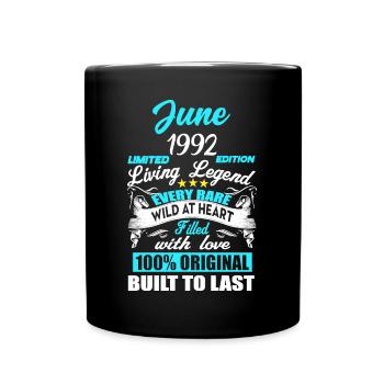 Juni 1992 - 30. Geburtstag Geschenk. Awesome. - Tasse einfarbig - Schwarz - Vorne