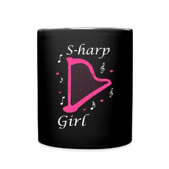 Conception de harpe pour harpiste et joueur de harpe - Mug uni - noir - Devant
