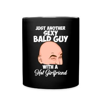 Just another sexy bald guy with hot girl baldness - Full Colour Mug - black - Front
