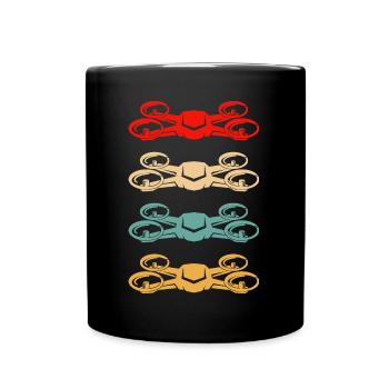 Drone Retro Drone Pilote Copterpilot - Mug uni - noir - Devant
