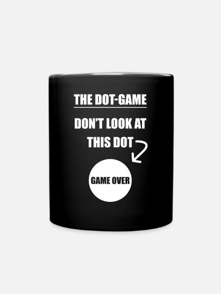 Dotgame Spiel - Tasse einfarbig - Schwarz