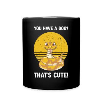 King python design for snake lovers - Full Colour Mug - black - Front