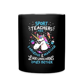 Cadeau de professeur de sport - École de professeur de sport Einhorn - Mug uni - noir - Devant