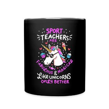 Cadeau de professeur de sport - École de professeur de sport Einhorn - Mug uni - noir - Devant