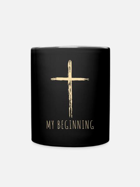 Mes débuts - Don de la Croix Chrétienne - Mug uni - noir
