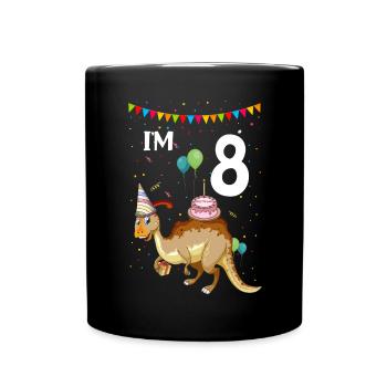 Paläontologie-Lehrer und Parasaurolophus Motif - Tasse einfarbig - Schwarz - Vorne