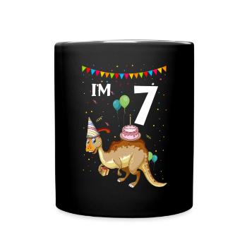 Dinosaur Motif for Paleontologists - Full Colour Mug - black - Front