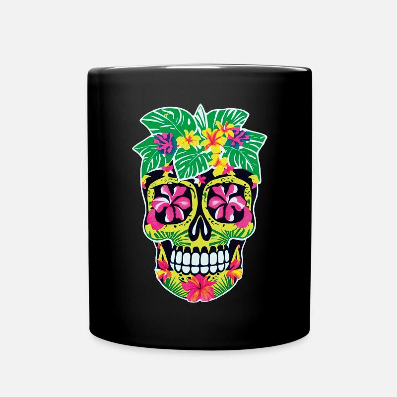 Sugar Skull Dia de los Muertos Tag der Toten #5 - Tasse einfarbig - Schwarz