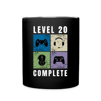 Niveau 20 Complete 20th Birthday Retro Gaming - Mug uni - noir - Devant