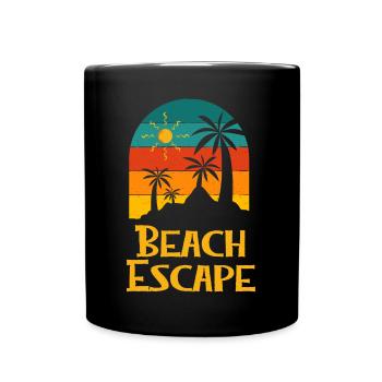 Beach Escape Tropical Holiday Summer Festival - Full Colour Mug - black - Front