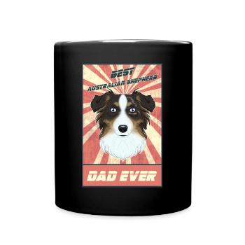 Meilleur père berger australien jamais australien - Mug uni - noir - Devant