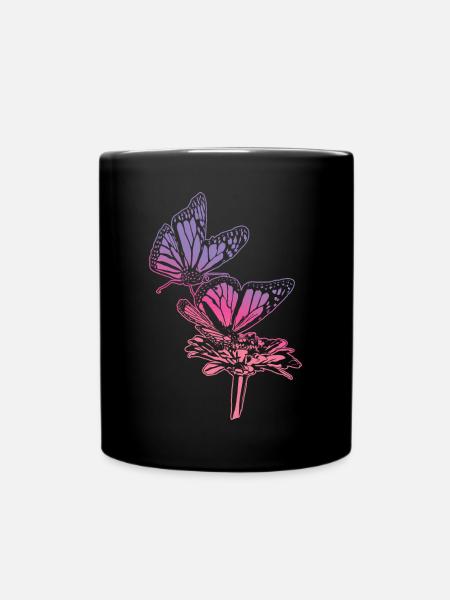 Monarch Butterfly Sketch Graphic Butterfly Lovers - Mug uni - noir
