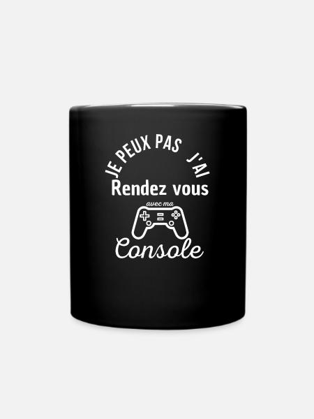 Je peux pas j ai rendez vous avec ma console - Mug uni - noir
