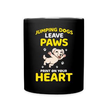 Dock Diving Design für Dog Jumping und Dock Dog - Tasse einfarbig - Schwarz - Vorne