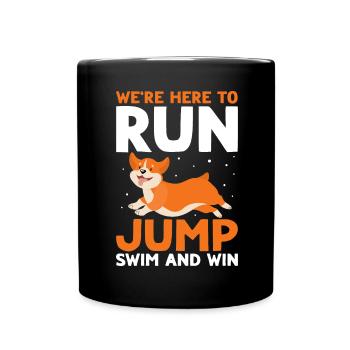 Dock Diving Design für Dog Jumping und Dock Dog - Tasse einfarbig - Schwarz - Vorne