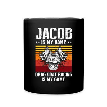 Speedboat Racing Design for Racing Boaters - Full Colour Mug - black - Front