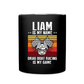 Conception de bateaux de course pour les courses de dragsters - Mug uni - noir - Devant