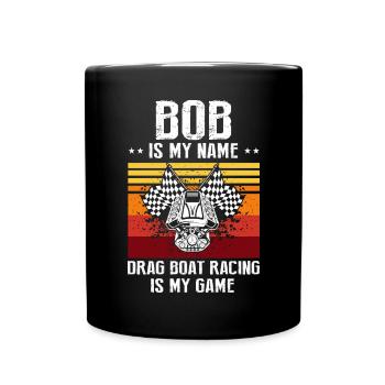 Speedboat Racing Design for Racing Boaters - Full Colour Mug - black - Front