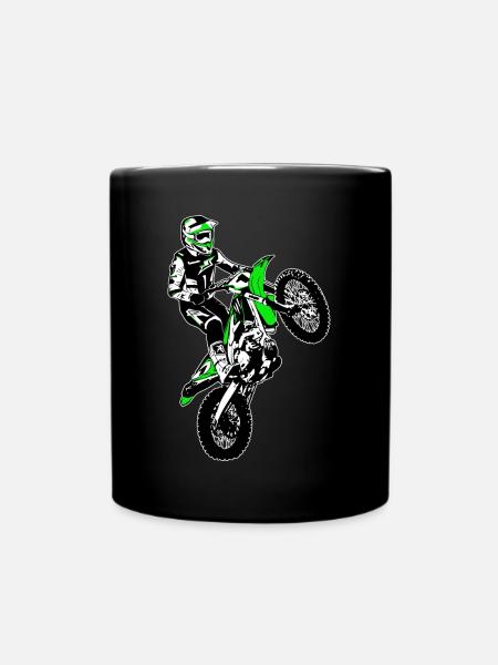 Moto Cross - Motocross - Supercross - MX - SX - Tasse einfarbig - Schwarz