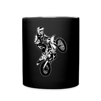 Moto Cross - Motocross - Supercross - Full Colour Mug - black - Front