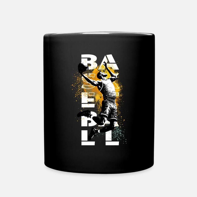 Basketballspieler High Dunk weiß - Tasse einfarbig - Schwarz