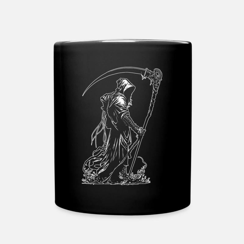 Grim Reaper Death Undertaker Halloween Costume Faux - Mug uni - noir