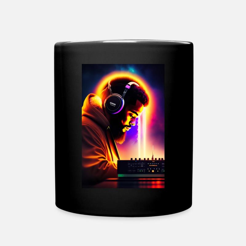 Ein DJ - Tasse einfarbig - Schwarz