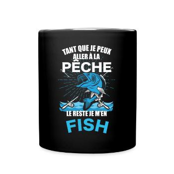 La Pêche C'est Pour Moi Cadeau Homme Pêcheur - Mug uni - noir - Devant