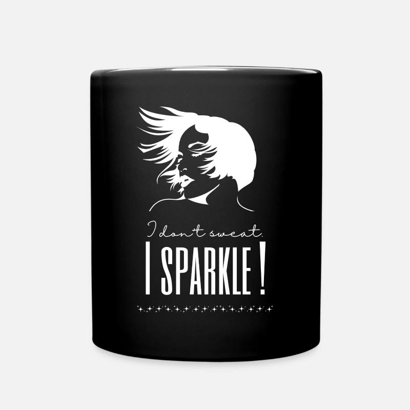 I don't sweat, I sparkle! - Full Colour Mug - black