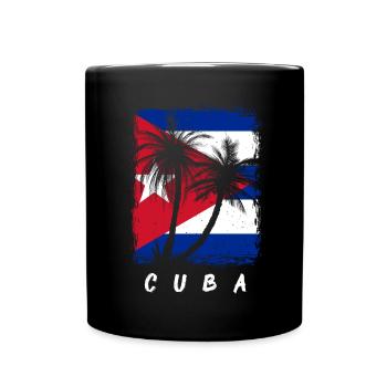 Drapeau de Cuba Caraïbes Vacances Cuba Voyage La Havane - Mug uni - noir - Devant